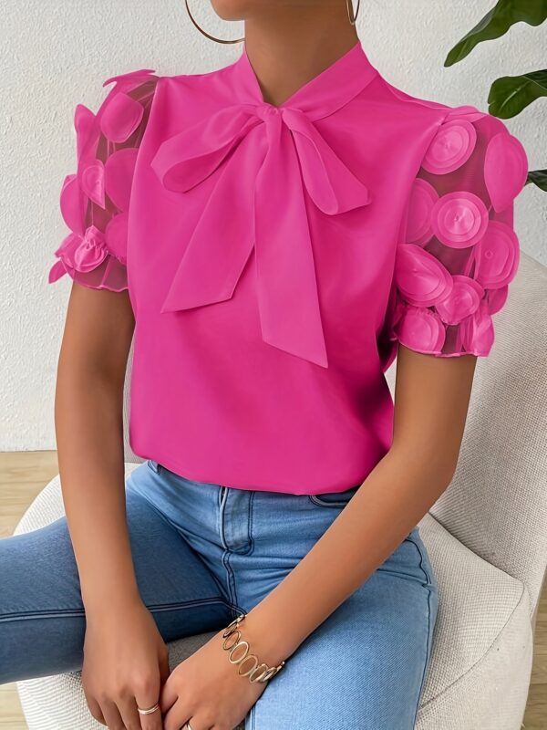 Women'S Mesh Panel Short-Sleeve Shirt - Image 12