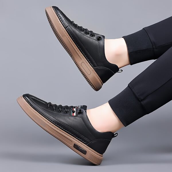 Men's Retro Brown Sneakers - Soft, Non-Slip Thick Sole, Lace-Up Casual Running Shoes for All Seasons, Hiking & Casual Attire - Image 6