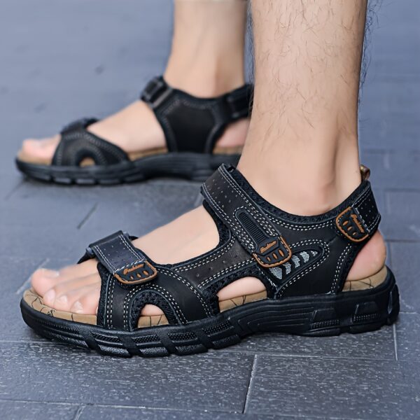 Men's Breathable Casual Sandals with Adjustable Straps, Cushioned Insole & Non-Slip Rubber Sole - Beach Shoes for Summer, Outdoor, Hiking, Daily Wear, Summer Sandals - Image 3