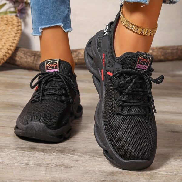 Valentine'S Day Women'S Solid Color Mesh Lace-Up Casual Sports Shoes, Breathable Low-Top Outdoor Running Shoes, Suitable for Gym Workouts. - Image 6