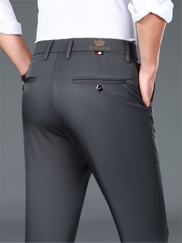 2pcs Men'S Professional Business Dress Pants, Stretchy And Wrinkle-Resistant, No Ironing Required, Formal Trousers with a Casual Style, Loose Fit, Versatile Straight-Leg Suit Pants for Office Wear. - Image 4