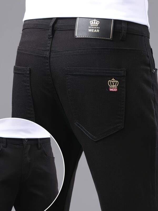 Pure Men's Jeans Slim Fit Straight Leg Versatile Tall and Slim Casual Pants