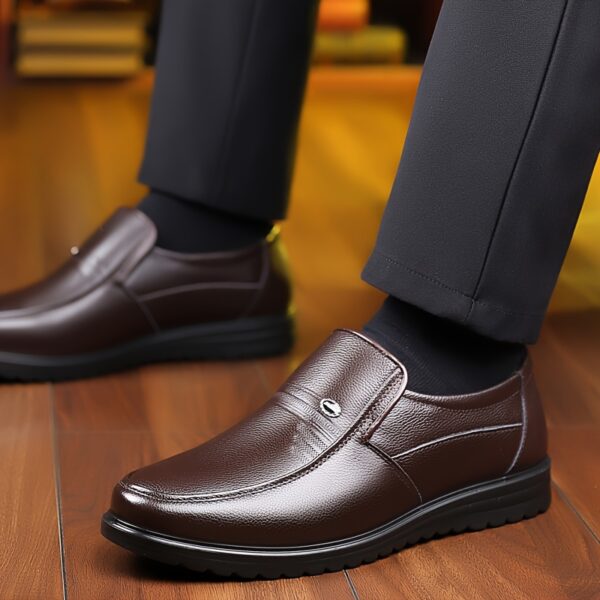 Men's Dress Shoes - Formal and Casual Low-Top Design, Suitable for Business, Weddings, Office - Black, Classic Lace-Up Style, Business Casual Shoes - Image 8