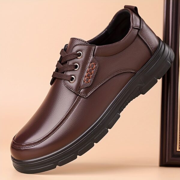 Men's classic penny loafers with traditional brogue stitching and comfortable thick soles, suitable for 11 occasions. Crafted from high-quality premium materials, they are an ideal choice for business office wear and professional events - Image 6