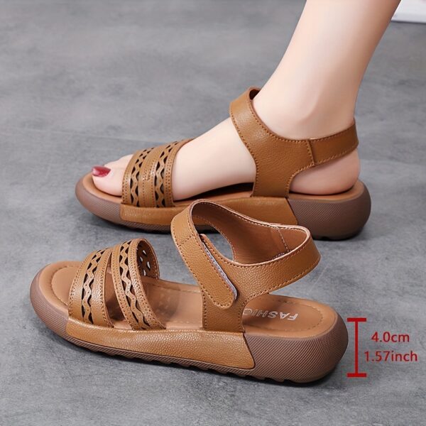 Summer New Synthetic Cover Outdoor Wedge Roman Fashion Sandals with Thick Sole High Quality Platform Large Size Women's Shoes - Image 3