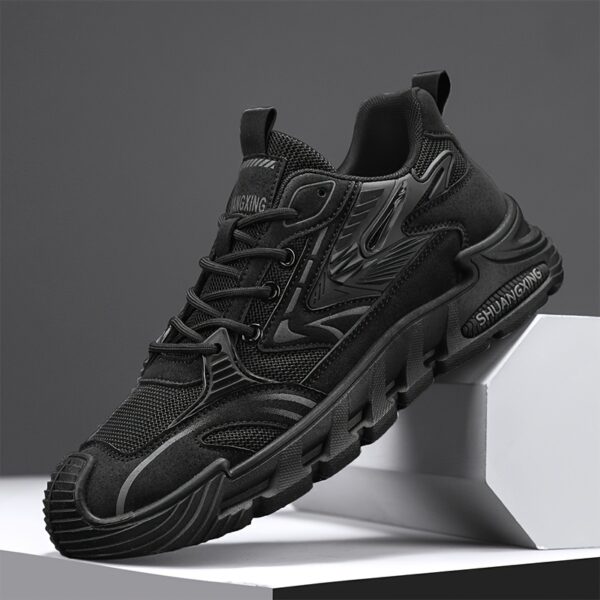 Men's Spring 2025 Fashion Sneakers - Versatile Casual & Sporty, Lace-Up, Breathable Fabric, Non-Slip PVC Sole for Outdoor, Running & Casual Attire - Image 8