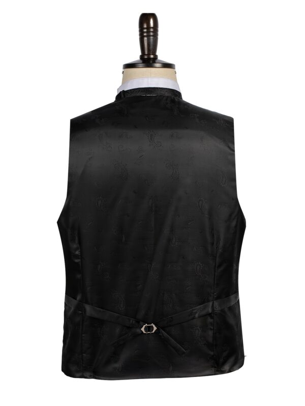Wedding Party Black Suit Set: 3pcs - Tuxedo, Vest, and Pants for Men - Image 4