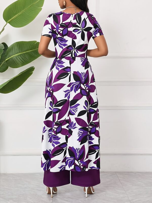 Elegant Floral Print Jumpsuit with Zipper Detail - Sleeveless, Short, Blue & White, Perfect for Spring/Summer Parties, Festivals, and Casual Attire, Casual Attire|Floral Print Jumpsuit|Zipper Detail - Image 11