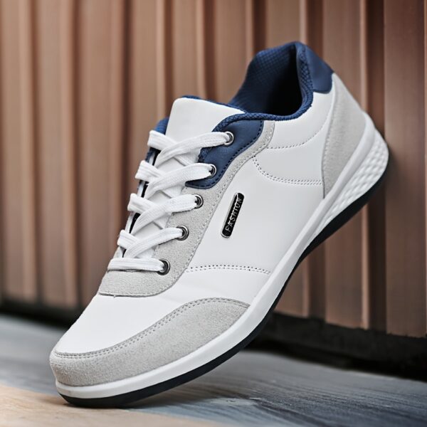FAYWELLME Unisex Breathable Running Shoes - Lightweight Synthetic Synthetic Leather Sneakers with Cushioned MD Sole, Grey & Brown Accents, All-Season Comfort for Men & Women, Comfy Shoes, Casual Footwear, Stylish Contrast Accents, Comfortable Insole - Image 7