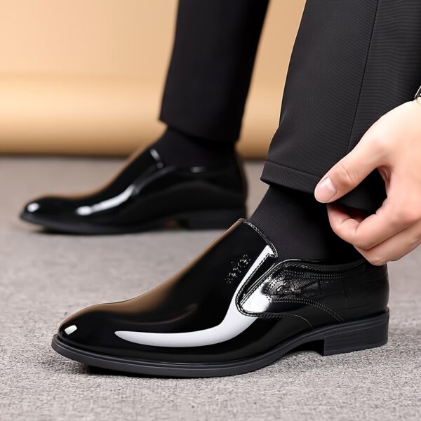 WECKER Men's Classic Car Slip-On Shoes - Breathable Business Casual Formal Shoes with Non-Slip Rubber Sole, Low-Top Design for Year-Round Wear, Perfect for Parties and Vacations, Dressy Shoes - Image 2