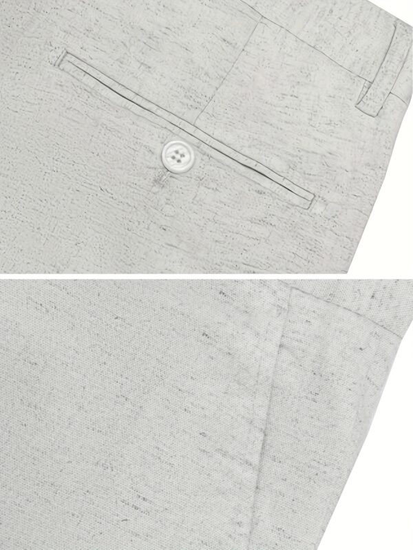 Men's Linen 2pcs Formal Wedding Suit Classic Men's Linen Suits for Wedding Season Parties - Image 3