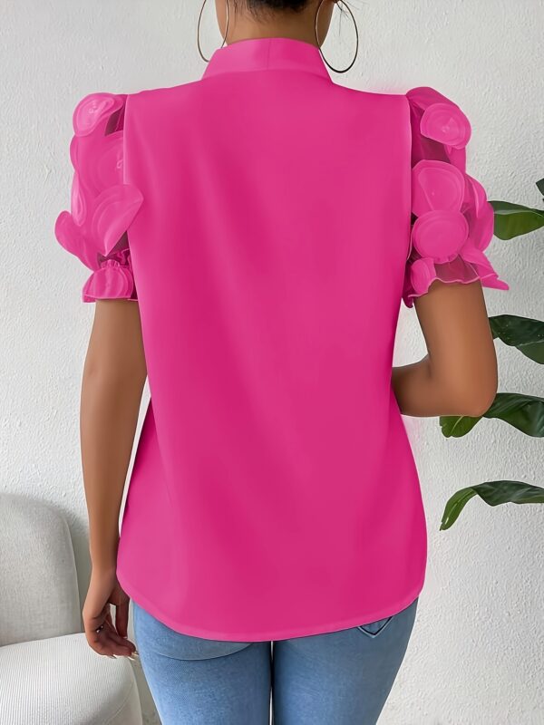 Women'S Mesh Panel Short-Sleeve Shirt - Image 33