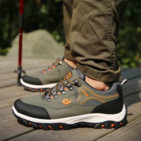 Men's Hiking Sneakers - Breathable, Non-Slip, Lace-Up Casual Sneakers for All Seasons | Sturdy Outdoor Running & Walking Footwear with Comfort Fit. - Image 8