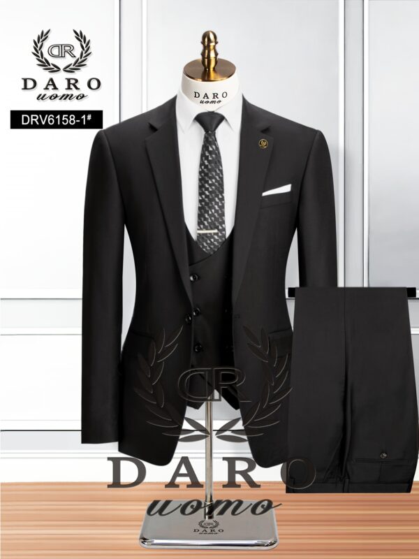 Men's Classic Business Suit Set - Polyester & Rayon Blend, Non-Stretch Fabric, Solid Color, Perfect for Spring/Summer/Fall - Image 10