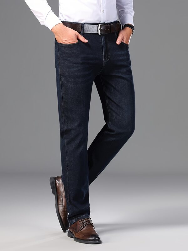 2025 New Men's Casual Jeans with Silicone-Printed "Jeans Legends" Back Pocket Lettering - Mid-Rise Regular Fit, All-Season Comfort, 3 Color Options for Casual Attire, Seasonal Versatility, Comfortable Fit - Image 10