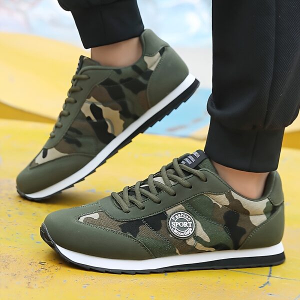 Men'S & Women'S Low-Top Camouflage Casual Sports Shoes - Breathable, Lightweight, Durable All-Season Running Shoes with Lace-Up Closure, Ideal for Outdoor Activities and Casual Attire, Casual Sports Shoes | Laceup Sneakers | Durable Rubber Sol - Image 4