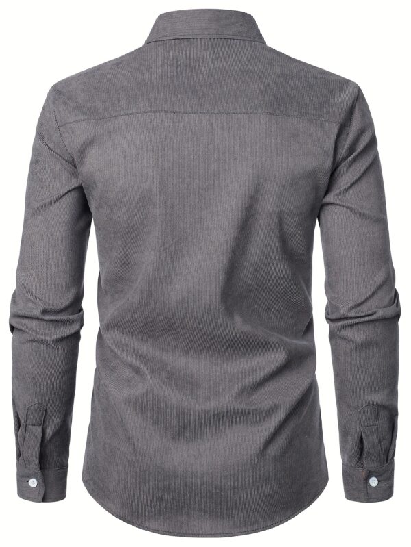 Men's Lapel Shirt, Casual Button Up Long Sleeve Shirt For Summer Fall Business - Image 8