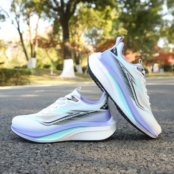 New Women's Running Shoes with Breathable Mesh and Popcorn Ultra Light Carbon Board, Fashionable and Versatile Sports Shoes - Image 2