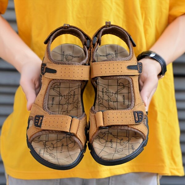 Men's Breathable Casual Sandals with Adjustable Straps, Cushioned Insole & Non-Slip Rubber Sole - Beach Shoes for Summer, Outdoor, Hiking, Daily Wear, Summer Sandals - Image 5