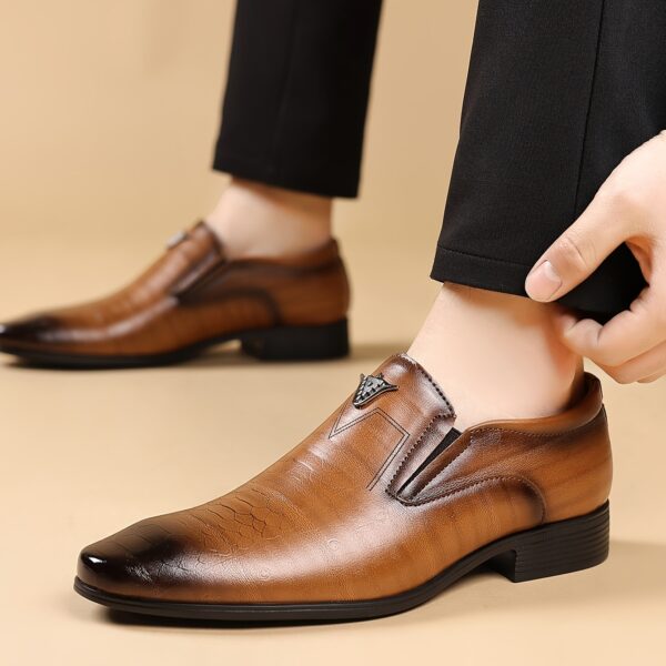 MIOEERT Men'S Genuine Oxford Shoes - Classic Brown Wingtip Design, Soft & Durable, Perfect for Business, Weddings, and Casual Wear, Wedding Shoes | Wingtip Oxford Shoes | Genuine Shoes - Image 5