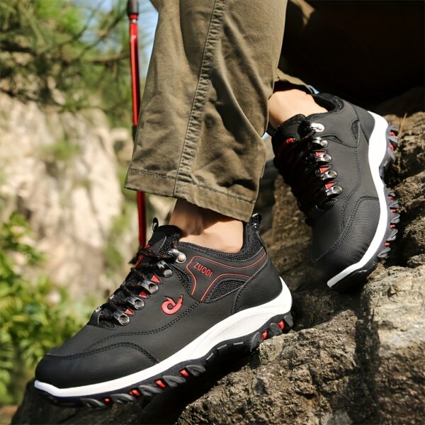 Men's Hiking Sneakers - Breathable, Non-Slip, Lace-Up Casual Sneakers for All Seasons | Sturdy Outdoor Running & Walking Footwear with Comfort Fit. - Image 13