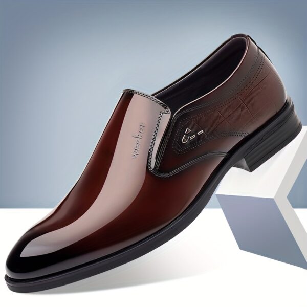 WECKER Men's Classic Car Slip-On Shoes - Breathable Business Casual Formal Shoes with Non-Slip Rubber Sole, Low-Top Design for Year-Round Wear, Perfect for Parties and Vacations, Dressy Shoes - Image 3