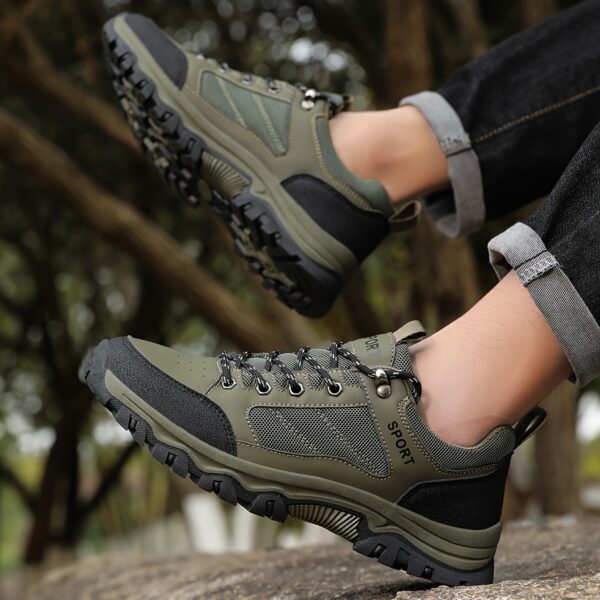 Unisex Casual Sneakers - Non-Slip Traction, Breathable Mesh & Synthetic Upper, Durable Rubber Sole for Outdoor Hiking, Running, Travel - All-Season Comfort, Hiking Shoes, Hiking Footwear, Modern Hiking Boots, Secure Laceup Closure - Image 4
