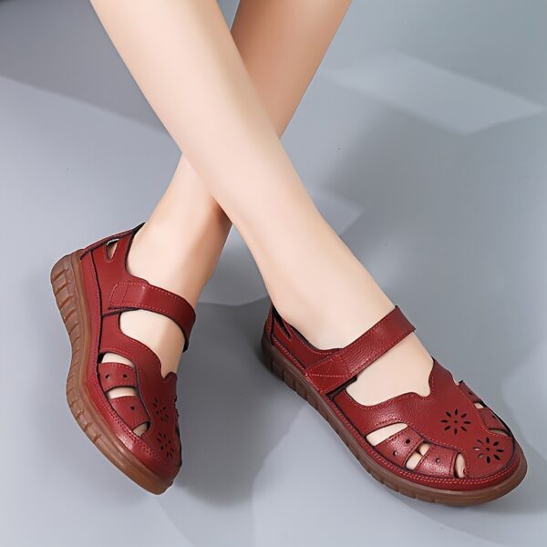 FANMMING Women's Microfiber Leather Fisherman Sandals - Breathable Cut-Out Design, Soft Anti-Slip Rubber Sole, Round Toe Comfort for Spring/Summer Casual Beach Shoes, Strappy Sandals - Image 11