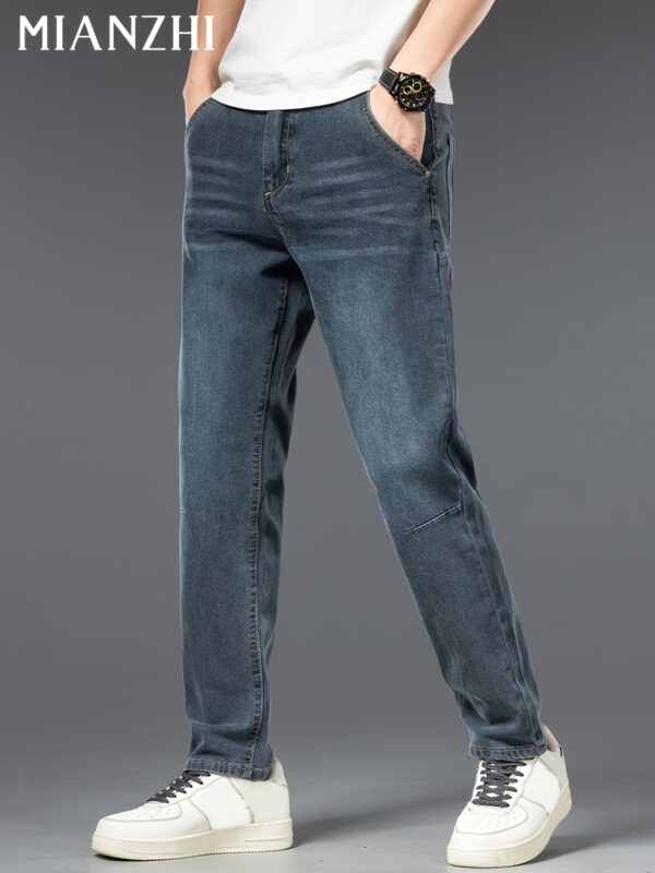 MIANZHI Spring/Autumn New Loose Straight-Leg Jeans for Men - Versatile Casual Pants Gift - Image 3