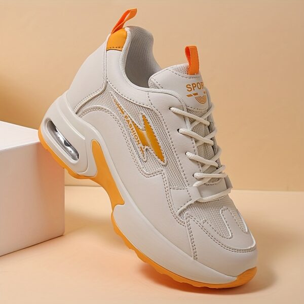 Women'S 2025 Invisible Height Increase 8cm Sneakers - Breathable Mesh & Synthetic Synthetic Faux Leather Upper, Thick Cushioned Sole, All-Season Lightweight Walking Shoes for Women, Casual Travel Sneakers (Valentine'S Day Gift), Ladies Sneakers, Stylish Athletic Footwear, Durable Comfort Footwear - Image 7
