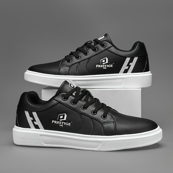 Men'S Low-Top Casual Sneakers - Red & Black Skate Shoes with "Prestige Lives" Graphic, Lace-Up, EVA Sole, Microfiber Synthetic Upper, Perfect for Everyday & Commuting, Ideal Christmas Gift, Everyday Casual Shoes| Bold Design Shoes|Synthetic Upper Sneakers - Image 19
