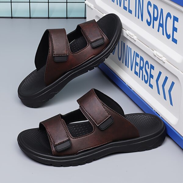 Men'S New Couple Classic Retro Premium Large Size Sports Shoes with PU Sole and Upper for Home Leisure Outdoor Vacation Beach Garden Comfortable Versatile Fashion Slippers - Image 3