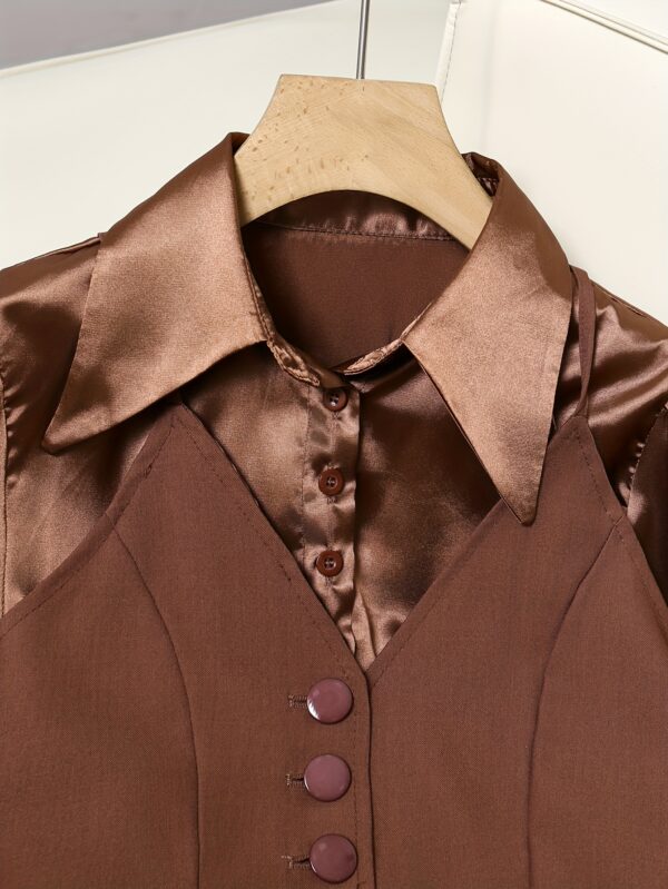 2025 Spring Summer Autumn Women'S Three-Piece Set, Including a Blouse And Pants, Perfect for Office Wear. - Image 13