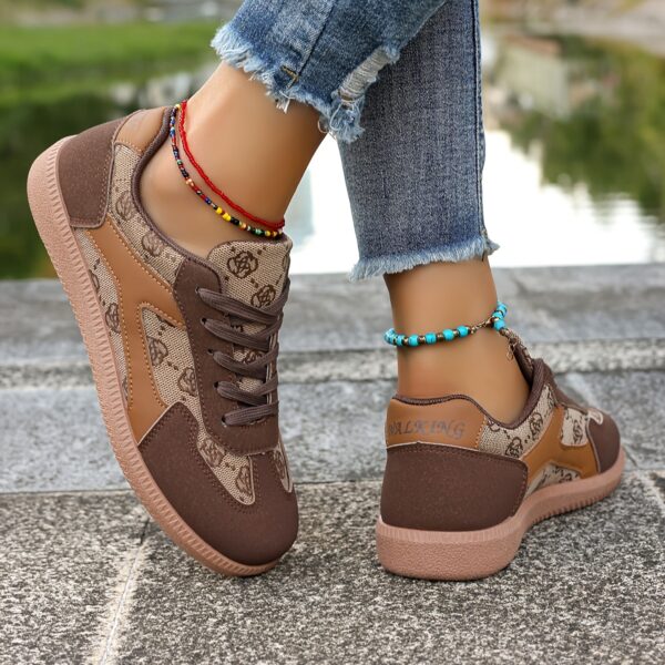Women's Floral Print Casual Sneakers - Breathable, Stylish & Comfortable with Cushioned Insole Support, Lace-Up Design, and Durable TPR Sole for All-Day Wear - Image 13
