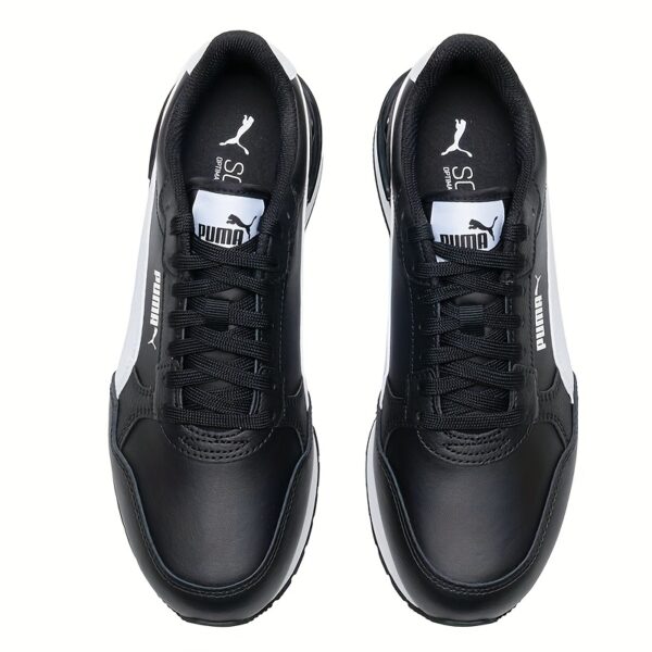 PUMA Men's Low-Top Casual Sports Shoes - Breathable Synthetic & Mesh Upper, Black/White Contrast Design, Durable Rubber Sole for Running, Gym, Daily Wear - All-Season Comfort, Comfy Shoes, Gym Trainers, Sporty Look, Comfortable Fit, Modern Athletic, Lightweight Construction, Athletic Trainers, Everyday Wearers - Image 4