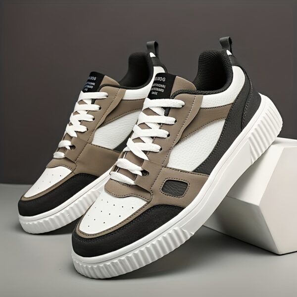 Men'S Stylish High-Top Sneakers - Comfortable Lace-Up with Round Toe, Durable EVA Sole, Ideal for Outdoor Activities, Casual Sports Shoes|Stylish HighTop Sneakers|Laceup Construction - Image 5