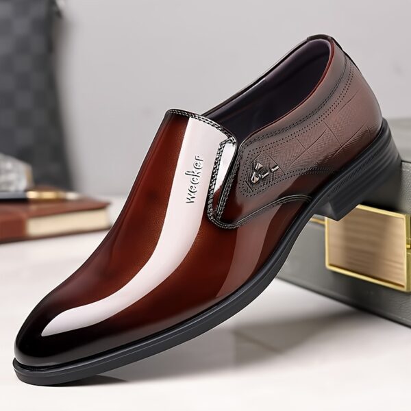 WECKER Men's Classic Car Slip-On Shoes - Breathable Business Casual Formal Shoes with Non-Slip Rubber Sole, Low-Top Design for Year-Round Wear, Perfect for Parties and Vacations, Dressy Shoes - Image 5