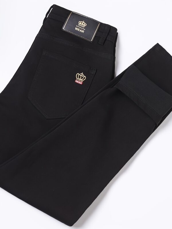 Pure Men's Jeans Slim Fit Straight Leg Versatile Tall and Slim Casual Pants - Image 3