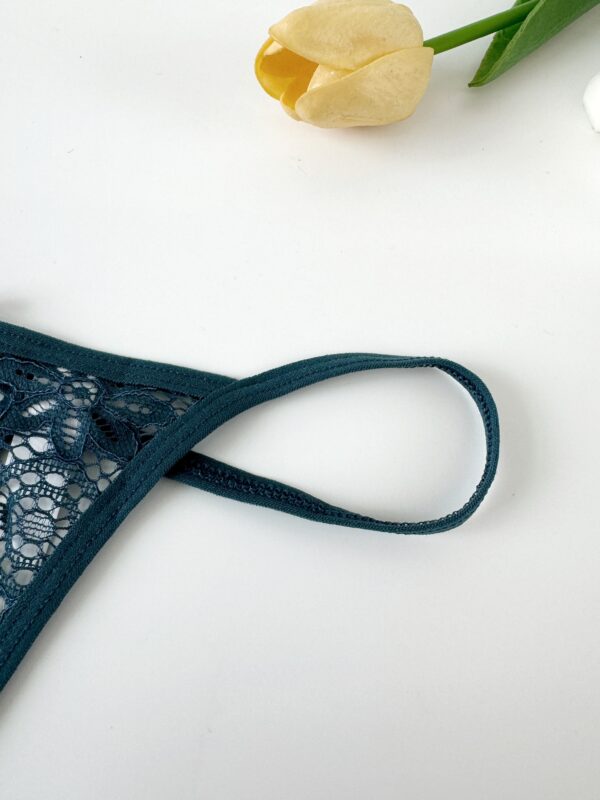 8pcs New Thin Strap Seamless Low Waist Women's Thong Sexy Hot Hollow Pure Desire Panties Bowknot See-through Thin Comfortable Breathable Bikini T-Pants - Image 6