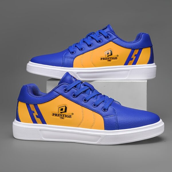 Men'S Low-Top Casual Sneakers - Red & Black Skate Shoes with "Prestige Lives" Graphic, Lace-Up, EVA Sole, Microfiber Synthetic Upper, Perfect for Everyday & Commuting, Ideal Christmas Gift, Everyday Casual Shoes| Bold Design Shoes|Synthetic Upper Sneakers - Image 9