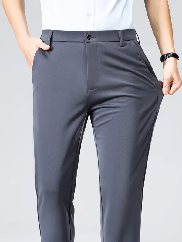 Men'S Summer Stretch Wrinkle-Free Casual Trousers, Smooth And Anti-Wrinkle Business Long Pants Made of, Breathable And Cool. - Image 6