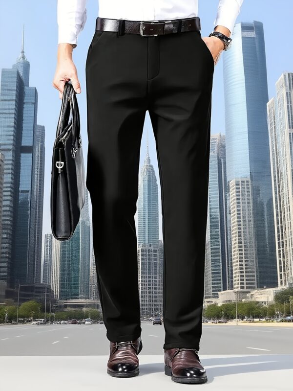 Autumn-Winter New Men's Business Casual Pants: Classic Stretch Thickened Fabric Fashionable Versatile Dress Trousers - Image 3