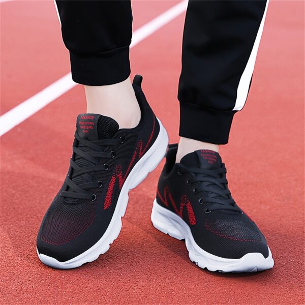 Men'S Sports Casual Minimalist Low Top Lace-Up Running Shoes, Breathable Soft Sole, Solid Color, Round Toe, EVA Sole, Fabric Upper and Inner, for Daily Casual Outdoor Wear - Image 12