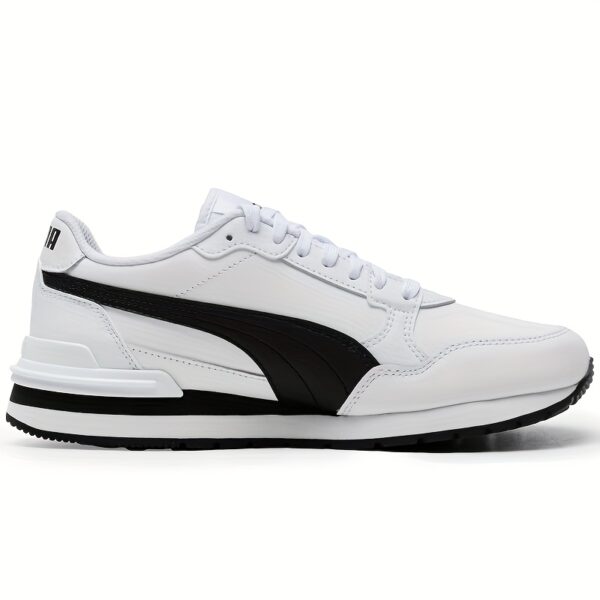 Puma Men'S White Sneakers - Casual Sports Shoes with Black Accents, Rubber Base, Lace-Up Design, All-Season Comfort, Casual Sports Shoes|Laceup Construction|Rubber Base - Image 2