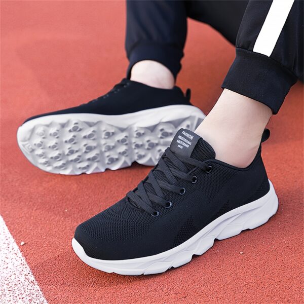 Men'S Sports Casual Minimalist Low Top Lace-Up Running Shoes, Breathable Soft Sole, Solid Color, Round Toe, EVA Sole, Fabric Upper and Inner, for Daily Casual Outdoor Wear - Image 7