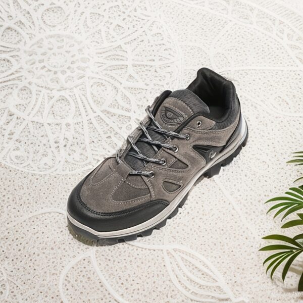 Men's Lightweight Breathable Hiking Shoes - Non-Slip Outdoor Trekking Sneakers with Soft PVC Sole, Brown & Blue Design for Spring/Summer/Fall Casual Wear, Hiking Boots, Casual Trekking Shoes, Breathable Hiking Sneakers, Rugged Sole Footwear - Image 8