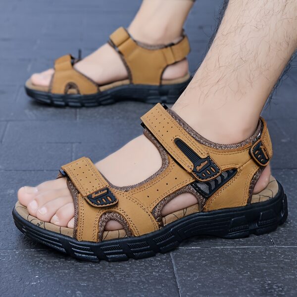 Men's Breathable Casual Sandals with Adjustable Straps, Cushioned Insole & Non-Slip Rubber Sole - Beach Shoes for Summer, Outdoor, Hiking, Daily Wear, Summer Sandals