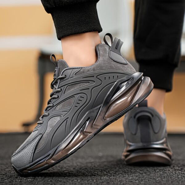 Men's Casual Athletic Sneakers - Breathable, Non-Slip Rubber Sole, Lace-Up Shoes for All Seasons, Chunky Sneakers, Movement Style, Leisure Style, Four Seasons - Image 9