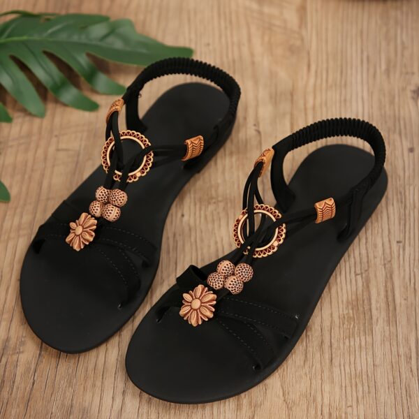 Women'S Flat Sandals, Breathable Summer Sandals with Beaded Holiday Shoes, Summer Beach Shoes - Image 15