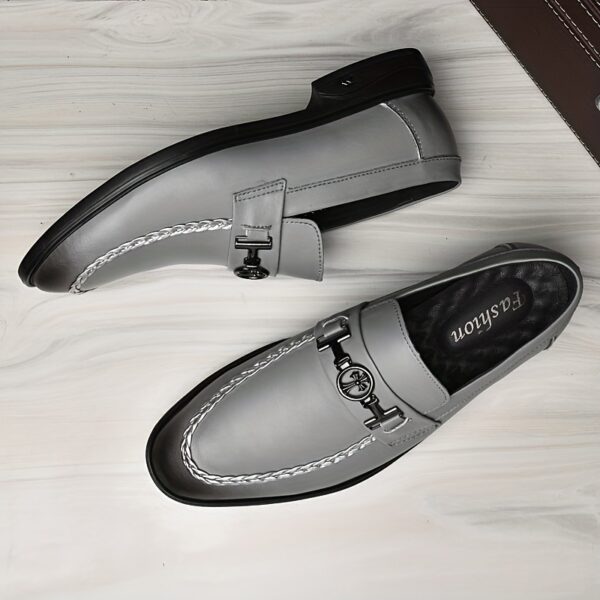 Men's Handmade Formal Wedding Shoes, Durable Thick-Soled Slip-On Casual Business Party Office Daily Wear - Image 5